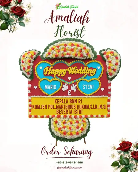Papan Bunga Pernikahan Sibrama